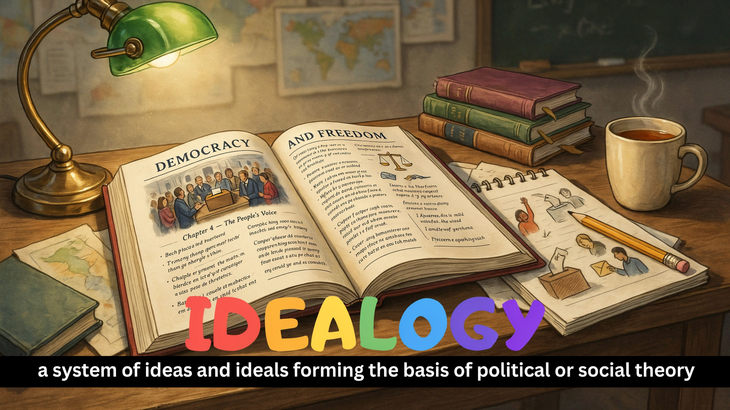 English Illustration for ideology